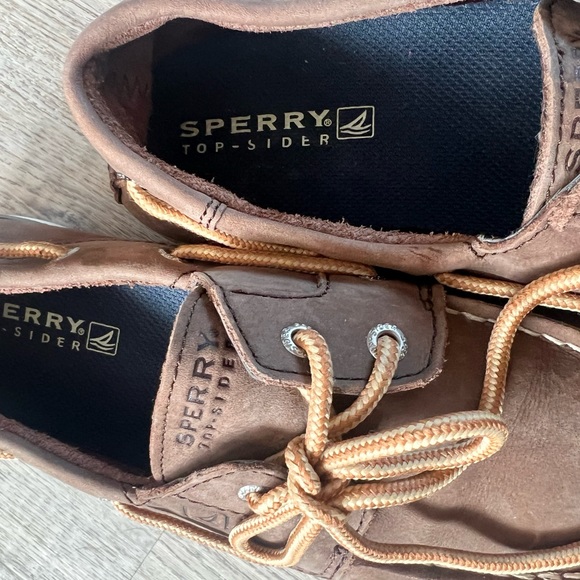 Sperry leeward Top Slider boys size 5.5 brown shoes - Picture 2 of 4